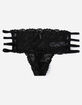 FULL TILT Strap Around Black Thong image number 1