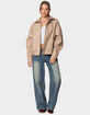 EDIKTED Mori Oversized Faux Leather Jacket image number 5
