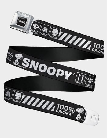 BUCKLE-DOWN Peanuts Snoopy Care Symbols Seatbelt Belt Primary Image