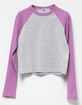 FULL CIRCLE TRENDS Colorblock Girls Raglan Top image number 1