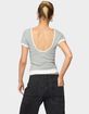 EDIKTED Julietta Contrast Layered Tee image number 2