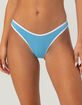 DAMSEL Textured Floral High Leg Bikini Bottoms image number 2