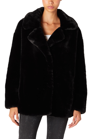 BLANK NYC Fuzzy Paws Faux Fur Womens Jacket Alternative Image