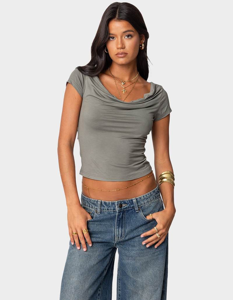 EDIKTED Javi Cowl Neck Top image number 0