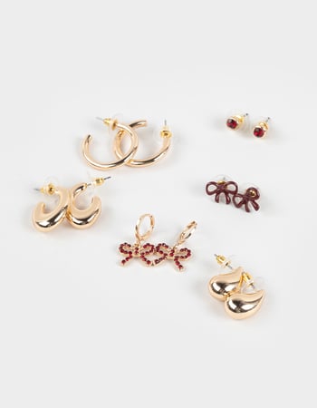 FULL TILT 6 Pack Bow/Hoop Earrings Primary Image