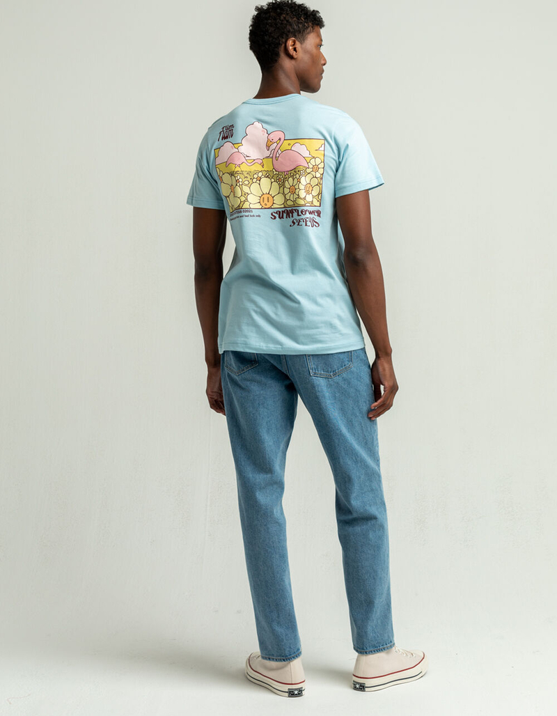 FLIM FLAM Flamingo Sunflower Mens T-Shirt image number 6
