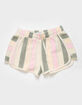 ROXY Feels Like Summer Girls Stripe Shorts image number 1