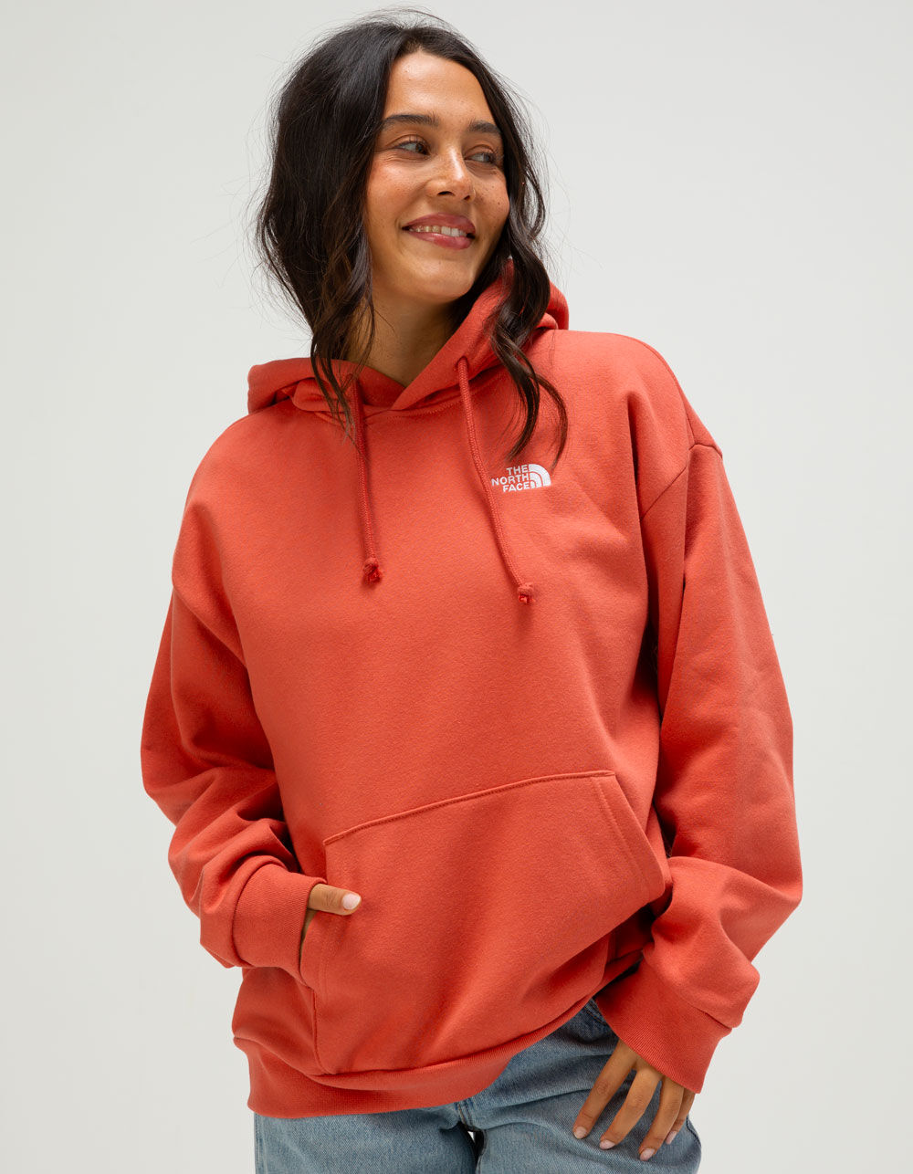 THE NORTH FACE Evolution Womens Oversized Hoodie - BURNT RED | Tillys
