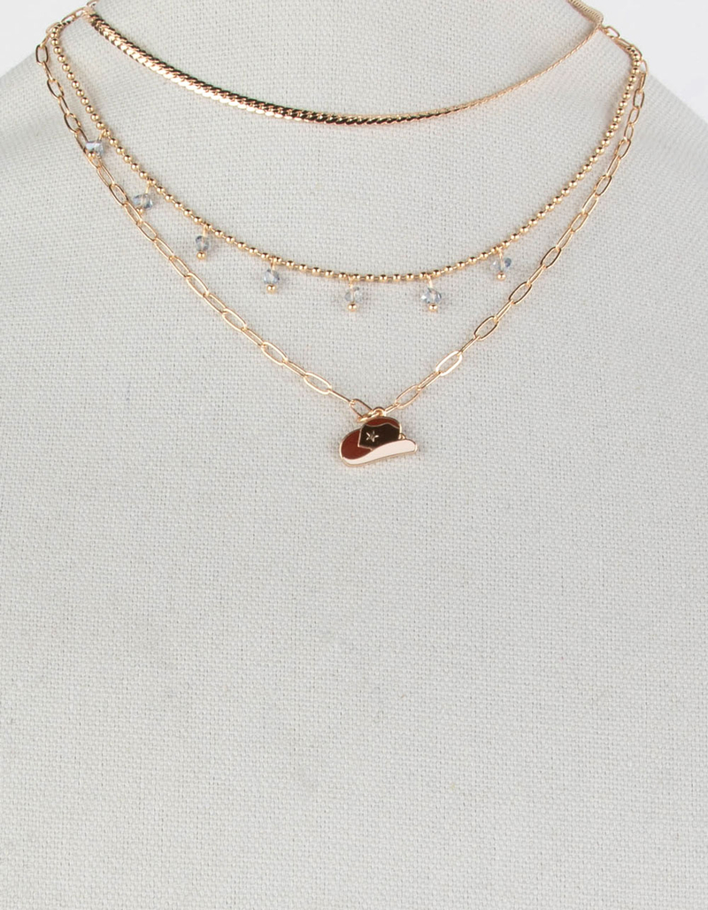 FULL TILT Layered Cowboy Hat Necklace image number 2