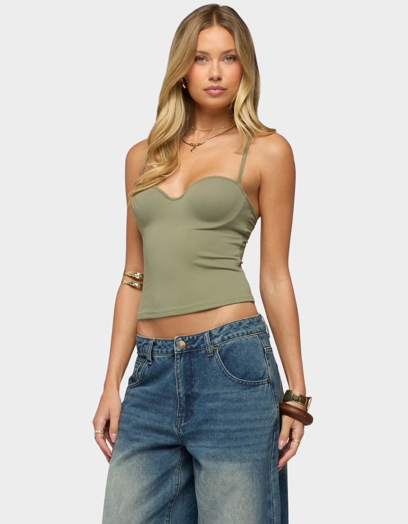 EDIKTED Aven Built In Bra Tank Top image number 1