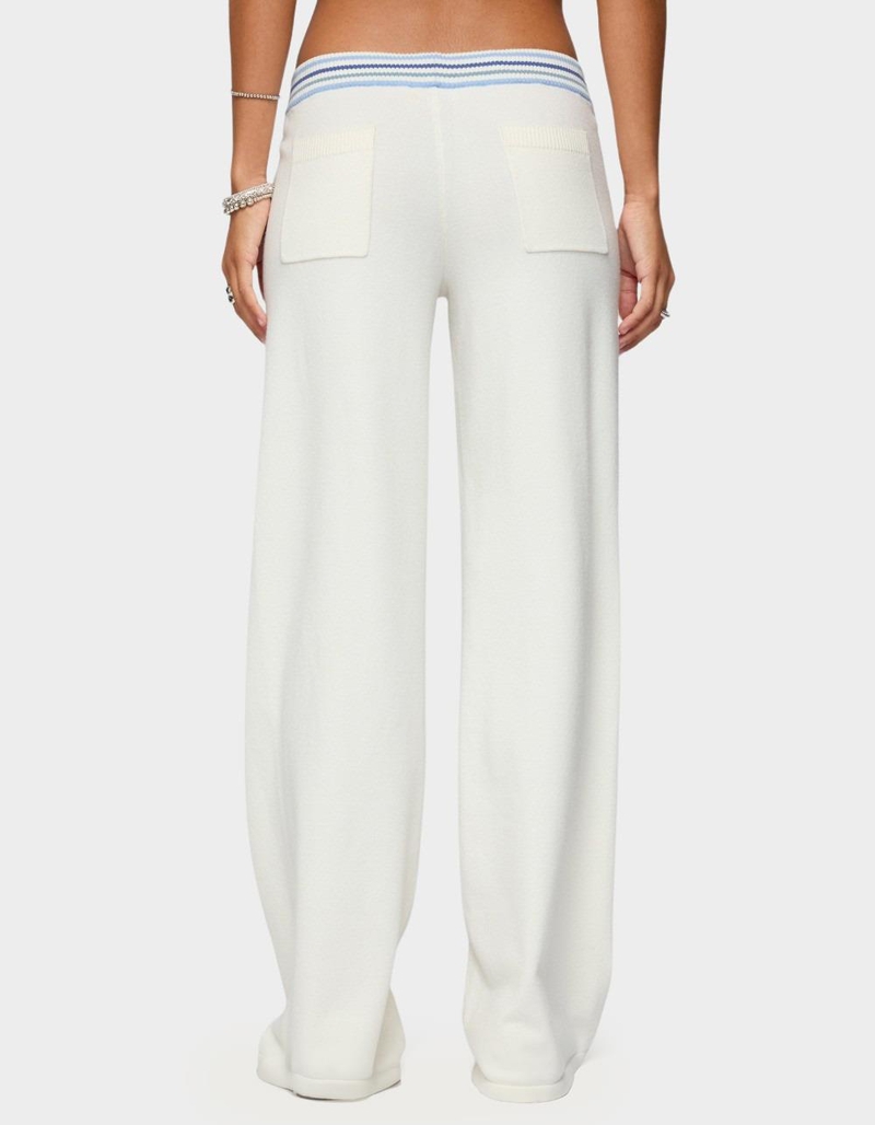 EDIKTED Miya Stripey Knit Pants image number 2