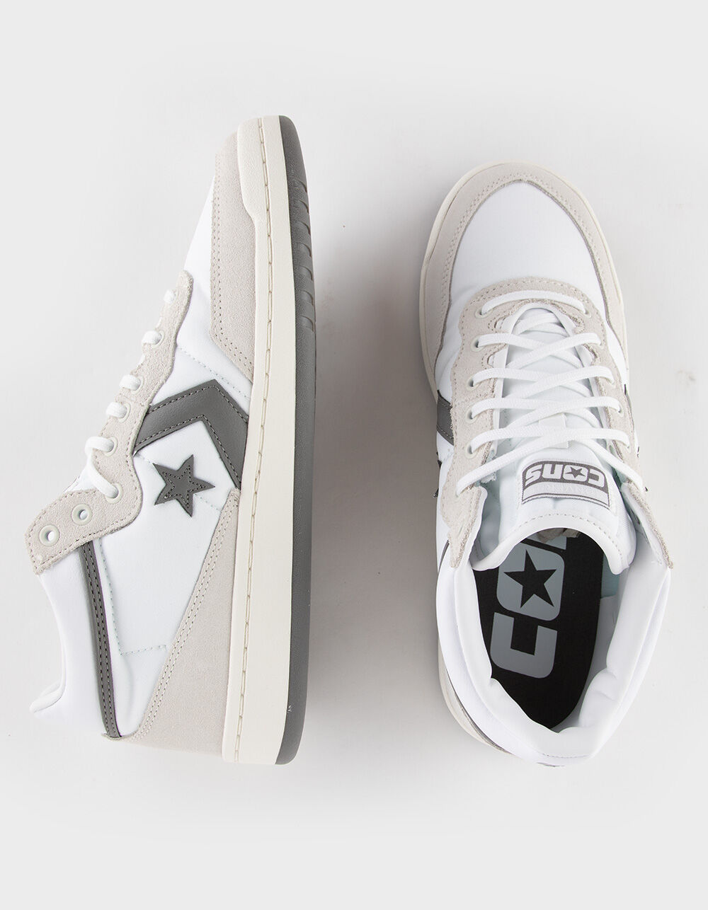 CONVERSE Fastbreak Pro Suede Mid Skate Shoes - WHT/GRAY | Tillys