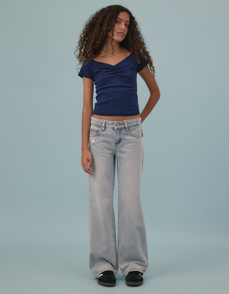 RSQ Girls Low Rise Wide Leg Jeans image number 0