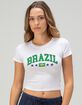 BRAZIL Flag Soccer Womens Baby Tee image number 1