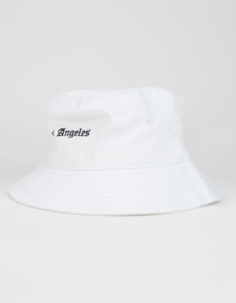 BLUE CROWN Los Angeles Mens White Bucket Hat image number 0