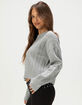 RSQ Womens Crop Cable Sweater image number 3