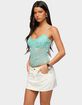 EDIKTED Azelia Beaded Sheer Mesh Top image number 2
