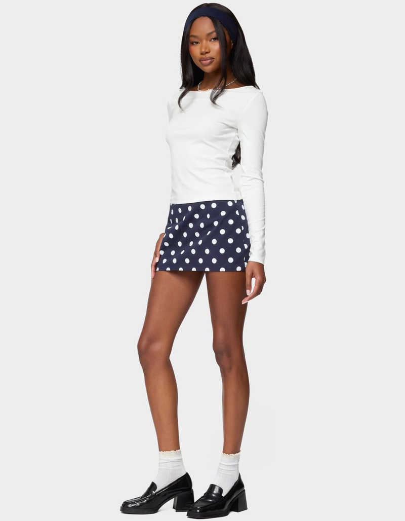 EDIKTED Noreen Polka Dot Mini Skort image number 3