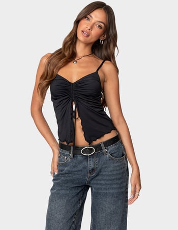 EDIKTED Landon Drawstring Split Front Top Primary Image