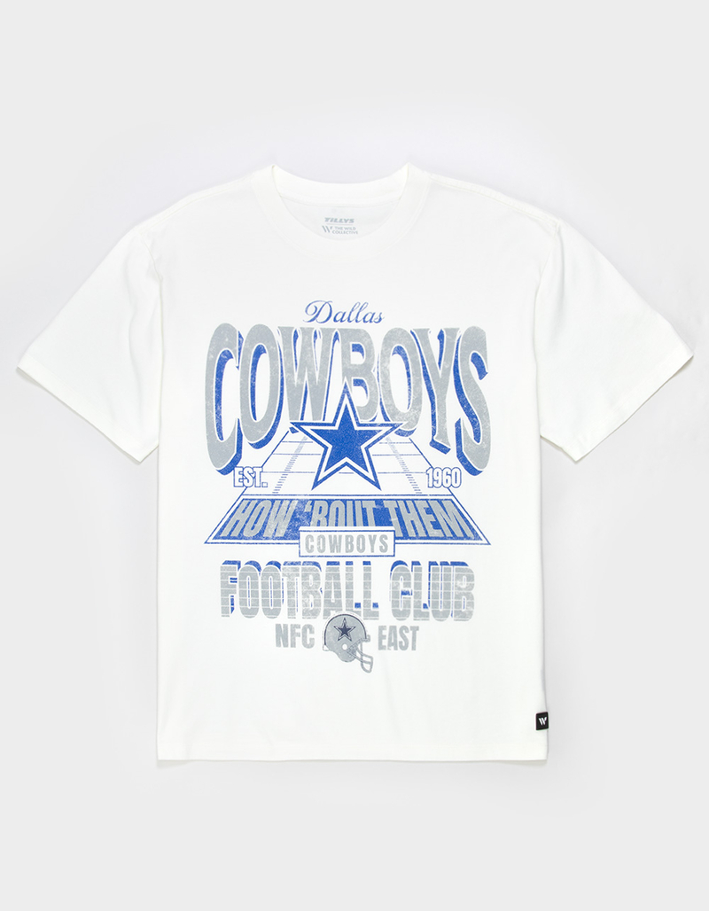 THE WILD COLLECTIVE Dallas Cowboys End Zone Mens Boxy Tee image number 0
