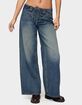 EDIKTED Niah Lace Up Low Rise Baggy Jeans image number 1
