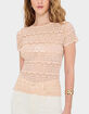 FREE PEOPLE Angelina Womens Lace Tee image number 1