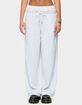 EDIKTED Tamia Peekaboo Ruffle Lace Sweatpants image number 1