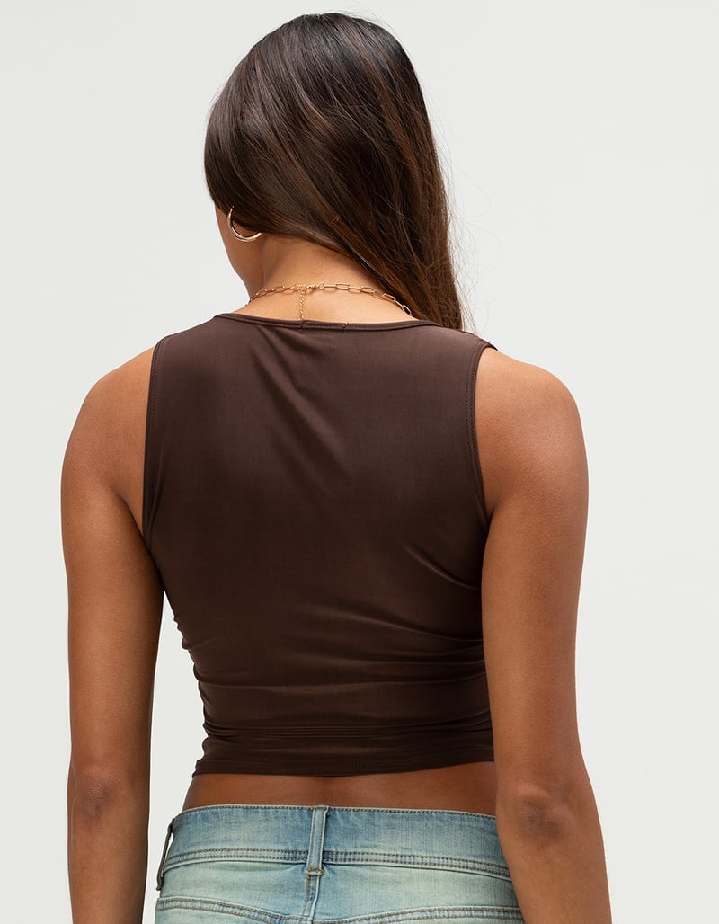 TILLYS Womens Butter Soft V-Neck Tank Top image number 3