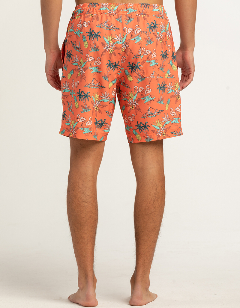 BLUE CROWN Tropic Tourist Mens 7" Swim Shorts image number 5