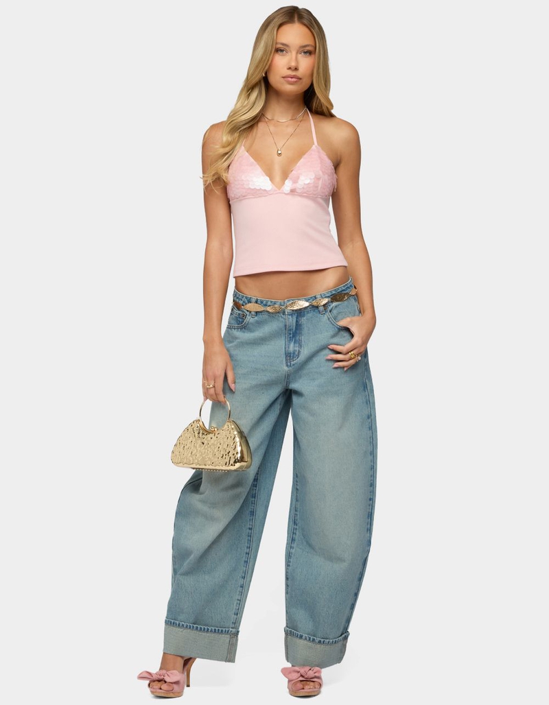 EDIKTED Kella Low Rise Baggy Jeans image number 4