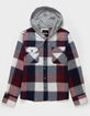 RSQ Boys Plaid Hooded Flannel image number 1