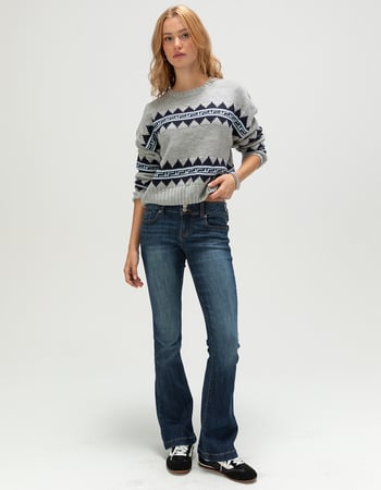 RSQ Womens Geometric Pullover Sweater Alternative Image