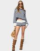 EDIKTED Saphi Striped Foldover Knit Shorts image number 5