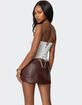 EDIKTED Wild Blossom Lace Up Mesh Corset image number 5