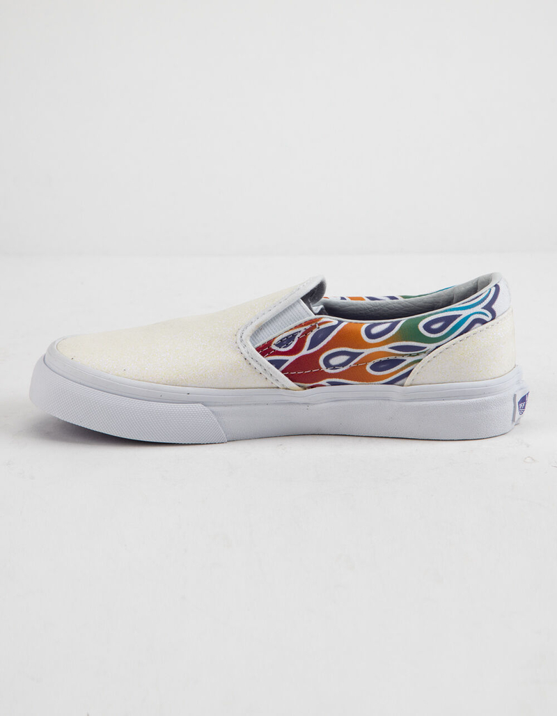 VANS Sparkle Flame Rainbow Girls Slip-On Shoes image number 3