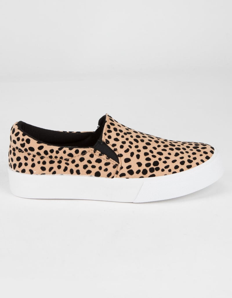 SODA Reign Girls Leopard Slip-On Shoes image number 0