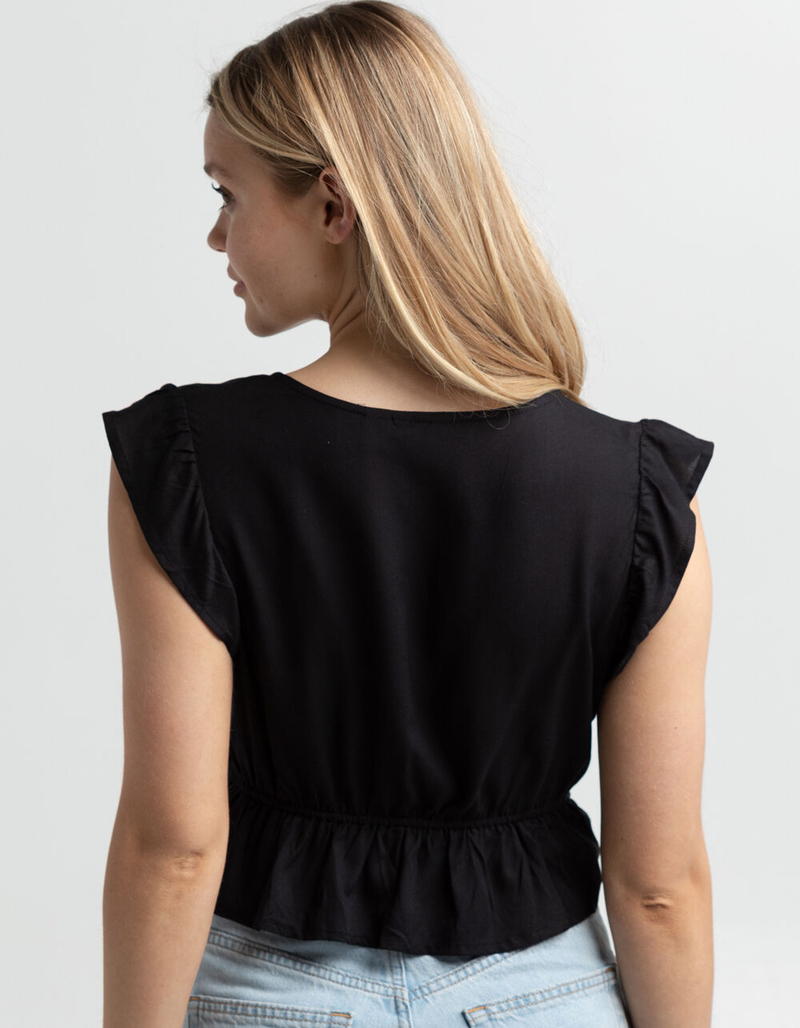 ROXY Sweetest Love Womens Tie Front Top image number 3