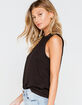 RSQ Essential Womens Black Muscle Tank image number 2