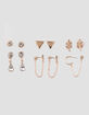 FULL TILT 6 Pair Leaf & Triangle Earring Set image number 1