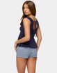 EDIKTED Bertha V-Neck Babydoll Top image number 3