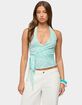 EDIKTED Aquarelle Striped Wrap Halter Top image number 1