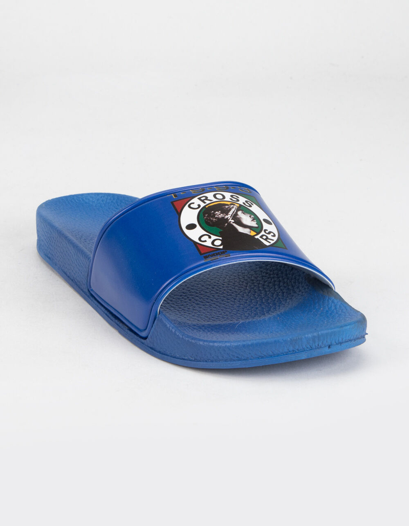 CROSS COLOURS Snoop Dogg Mens Blue Slide Sandals image number 0