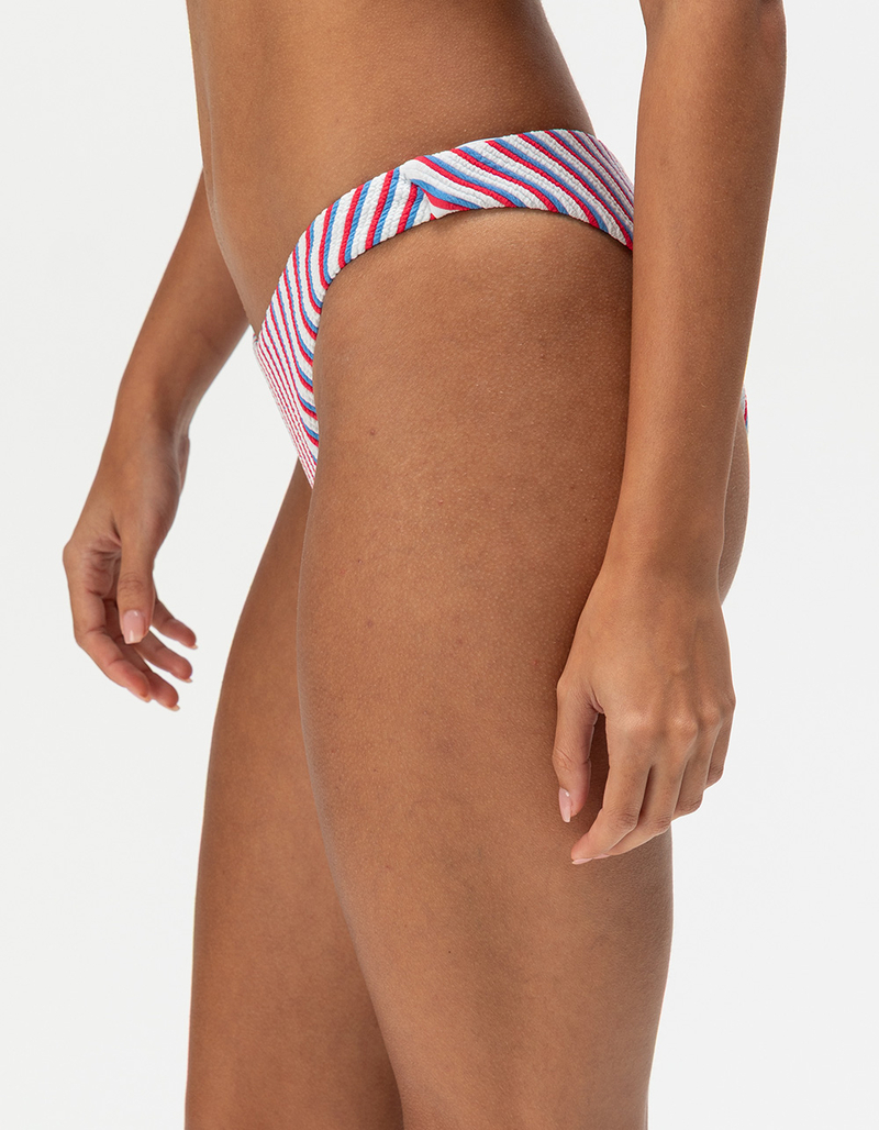 FULL TILT Textured Cheekier High Leg Bikini Bottoms image number 2
