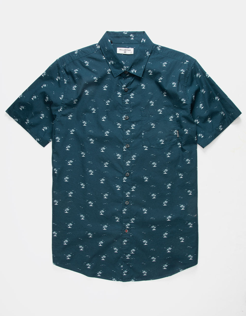 BILLABONG Palms Navy Mens Shirt image number 0