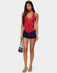EDIKTED Beaded Chiffon Backless Cowl Neck Top image number 5