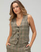 BRIXTON Menswear Plaid Womens Vest image number 1