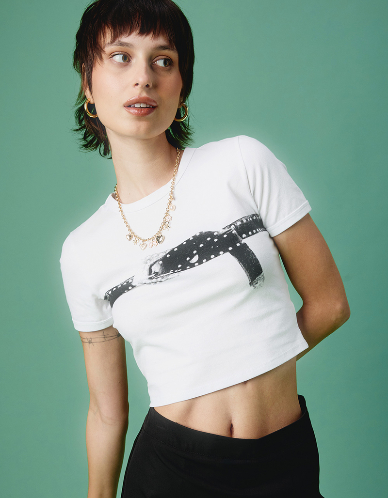 FULL TILT Belt Womens Baby Tee image number 0
