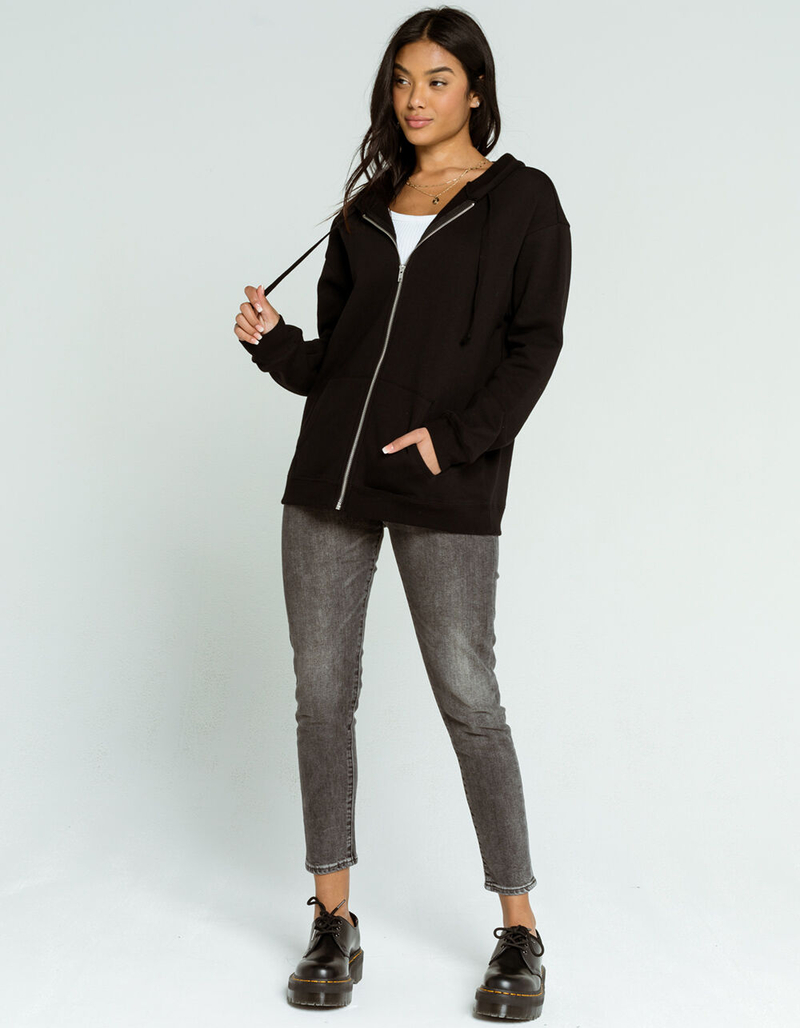 ***INACTIVE***FULL TILT Womens Oversized Zip-Up Hoodie image number 7