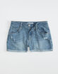 RSQ Girls Mid Rise Cuff Medium Wash Shorts image number 1