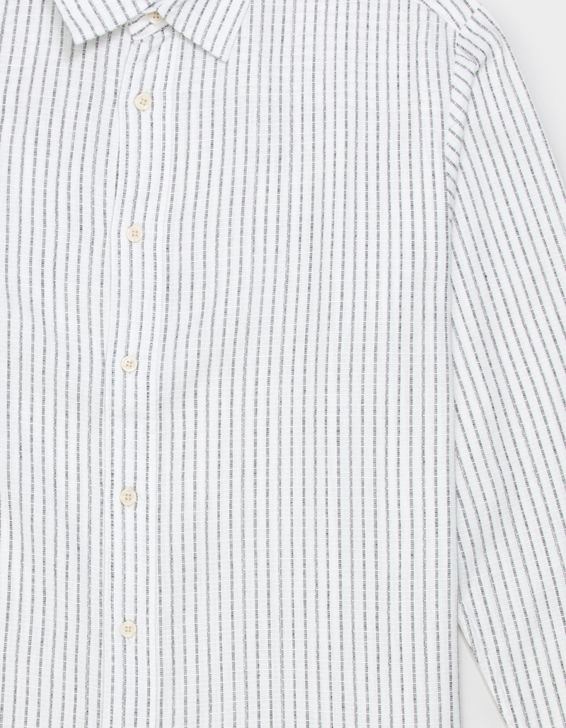 JACK & JONES James Split Stripe Mens Button Up Long Sleeve Shirt image number 1